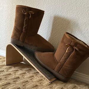 Cozy Brown Shearling Boots